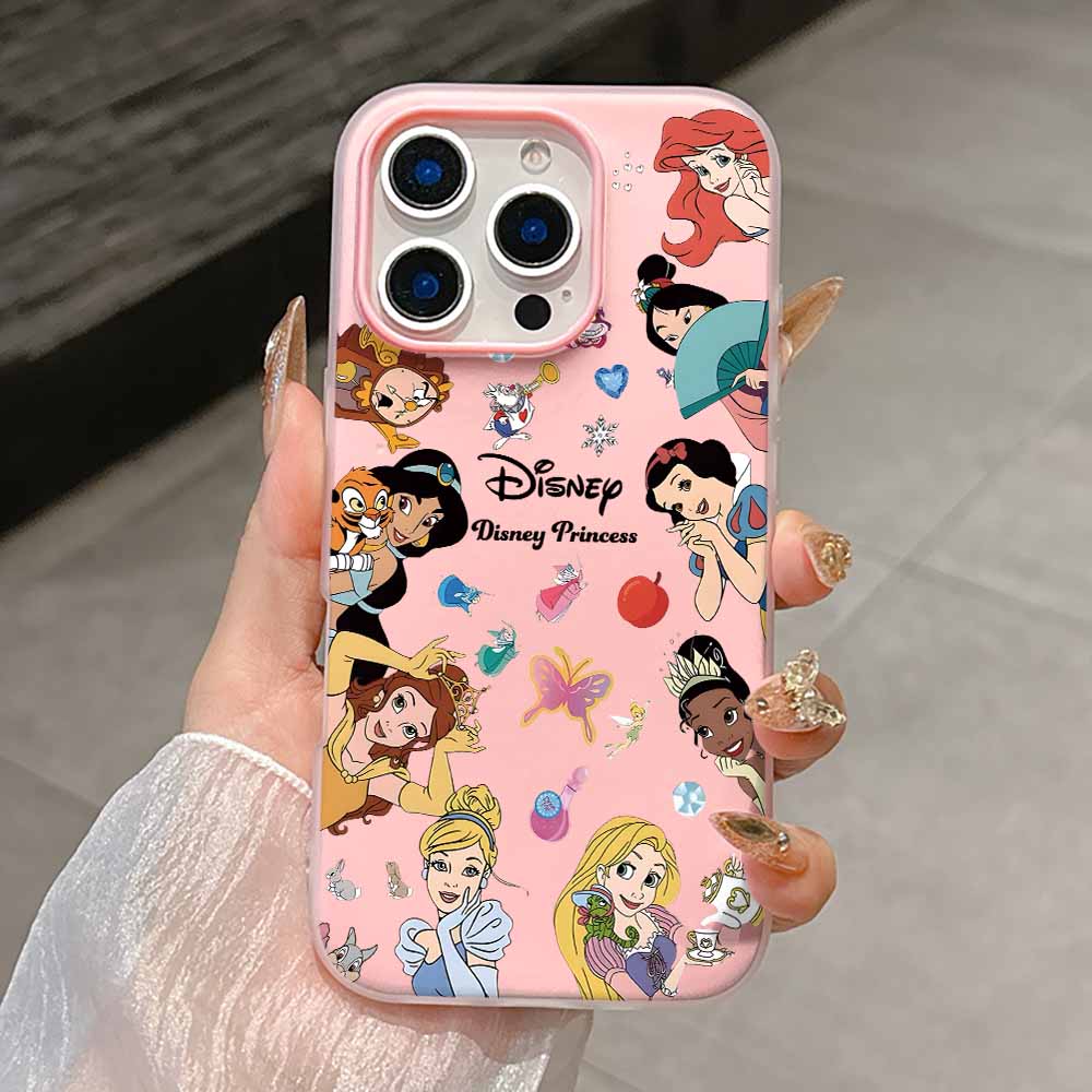 Disney Princess Fashion Phone Case For iPhone 17 AIR 16 15 14 13 12 11 Pro Max Plus Matte Skin Feel Shell Cover