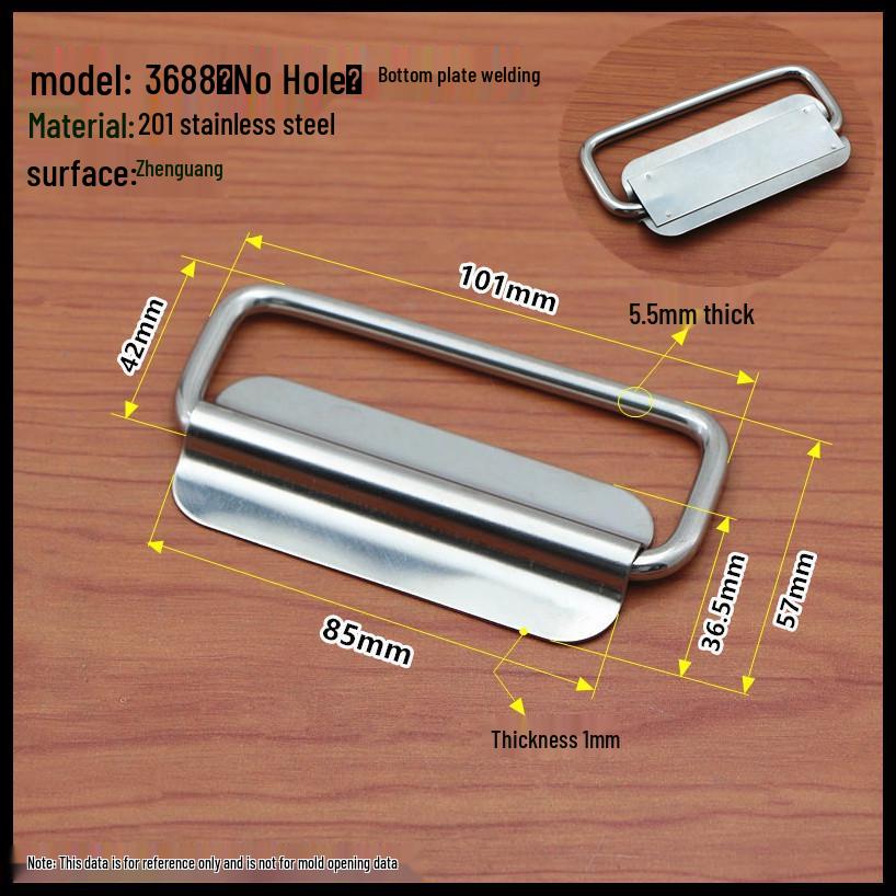 304 Stainless Steel Folding Handle Pull Ring for Furniture and Doors