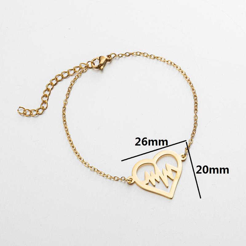 Adjustable Heartbeat Bracelet: European and American Design for Women, Best Friend or Girlfriend Gift