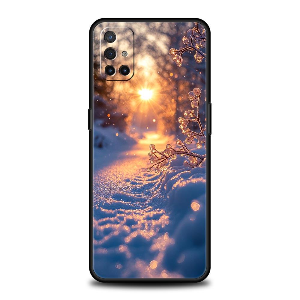 Landscape Winter Light Snow Case For OnePlus 13 12 11 10 9 8 7T Pro 13R 12R 10R 9RT 8T Nord N200 N30 2T CE 2 3 5G Lite Cover