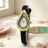 New Design Irregular Water Drop Dial Quartz Watch Ladies Retro Soft Leather Strap Wristwatch Female Dress Clock Gifts