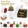 Christmas Pull Box, Gift Box Prop for Christmas Party Decorations and Setup