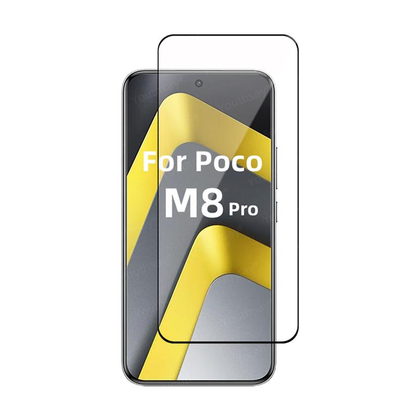 Full Cover Glass For Poco M8 Pro 5G Tempered Glass Poco M8 Pro Screen Protector 3D Protective Phone Film For Poco M8 Pro