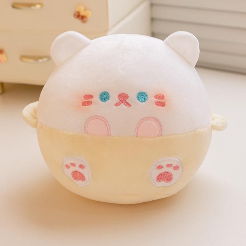 Super Cute Dog Pig Cat Panda Balls Plush Toys Soft Stuffed Cartoon Animal Pillow Creative Souvenir Room Decor Birthday Gift