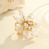 Fashion Stainless Steel Waterproof Colorful Flower Pearl Ring for Women Wedding Party Jewelry