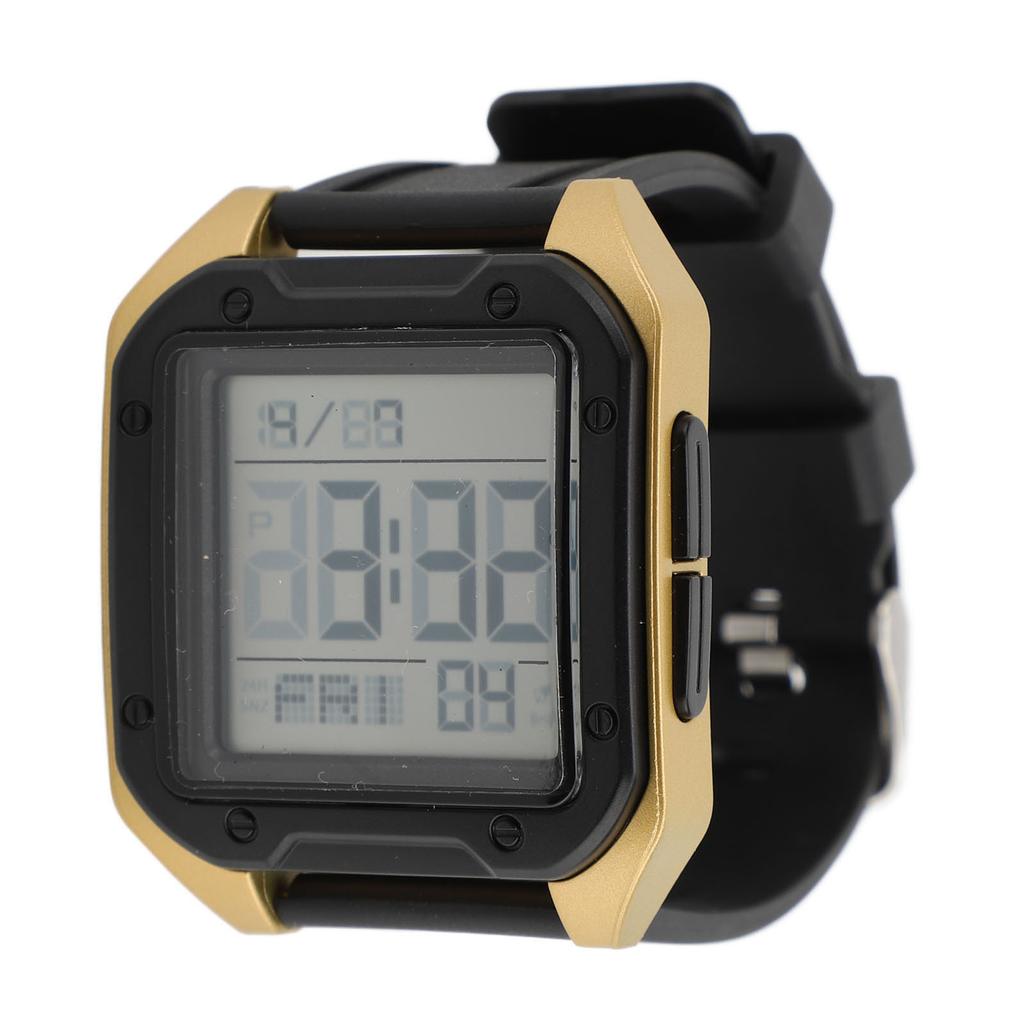 Digitale Sportuhr für Herren Damen EL-Hintergrundbeleuchtung Stoppuhr Countdown Woche Wecker TPU-Armband Doppelzeit Wasserdichte Uhr