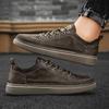 Läderskor för män Herrskor Low Top Andningsförmåga Sport Vardagsskor SkatBoard Skor