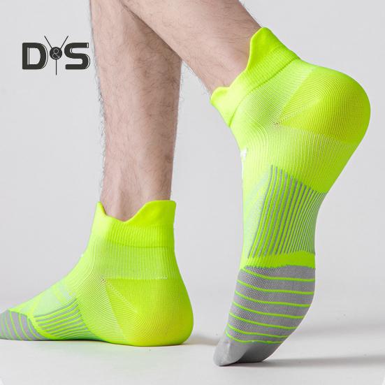 1 par Unisex Sommersokker Hurtigtørkende Svetteabsorberende Antifriksjon Fargematchende Lavskårede Båtsokker Sport Jogging Basketballsokker