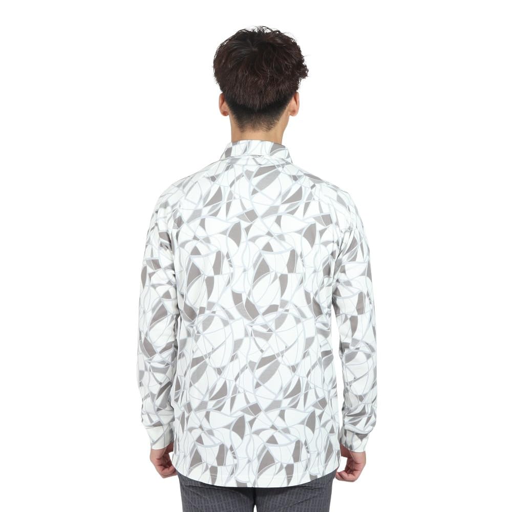 BRIDGESTONE Golf Modern Long Sleeve Collared Shirt DGM08F Men's White