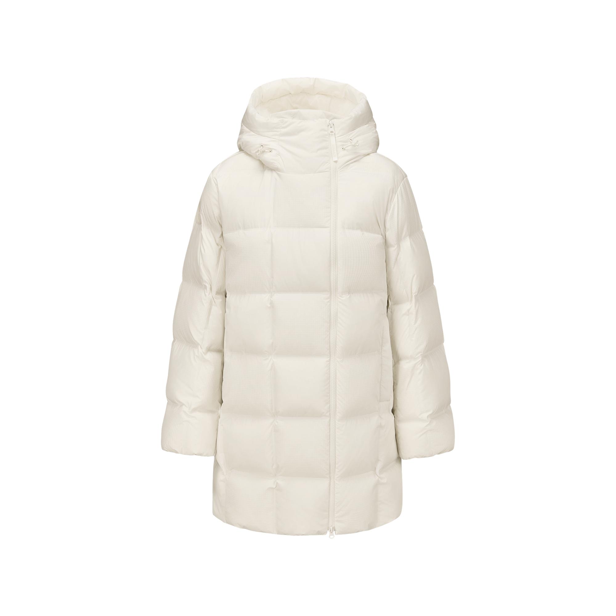 Skechers Warm And Comfortable Hooded Mid-Length Duck Down Jacket Women outerwear P425W094-0074 S