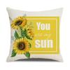 New Home Soft Furnishings Nordic Yellow Sunflower Sunflower Linen Printed Square Pillowcase