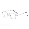 Elegant Half-Titanium Square Half-Rim Eyeglass Frame with Vacuum IP Plating for Myopia