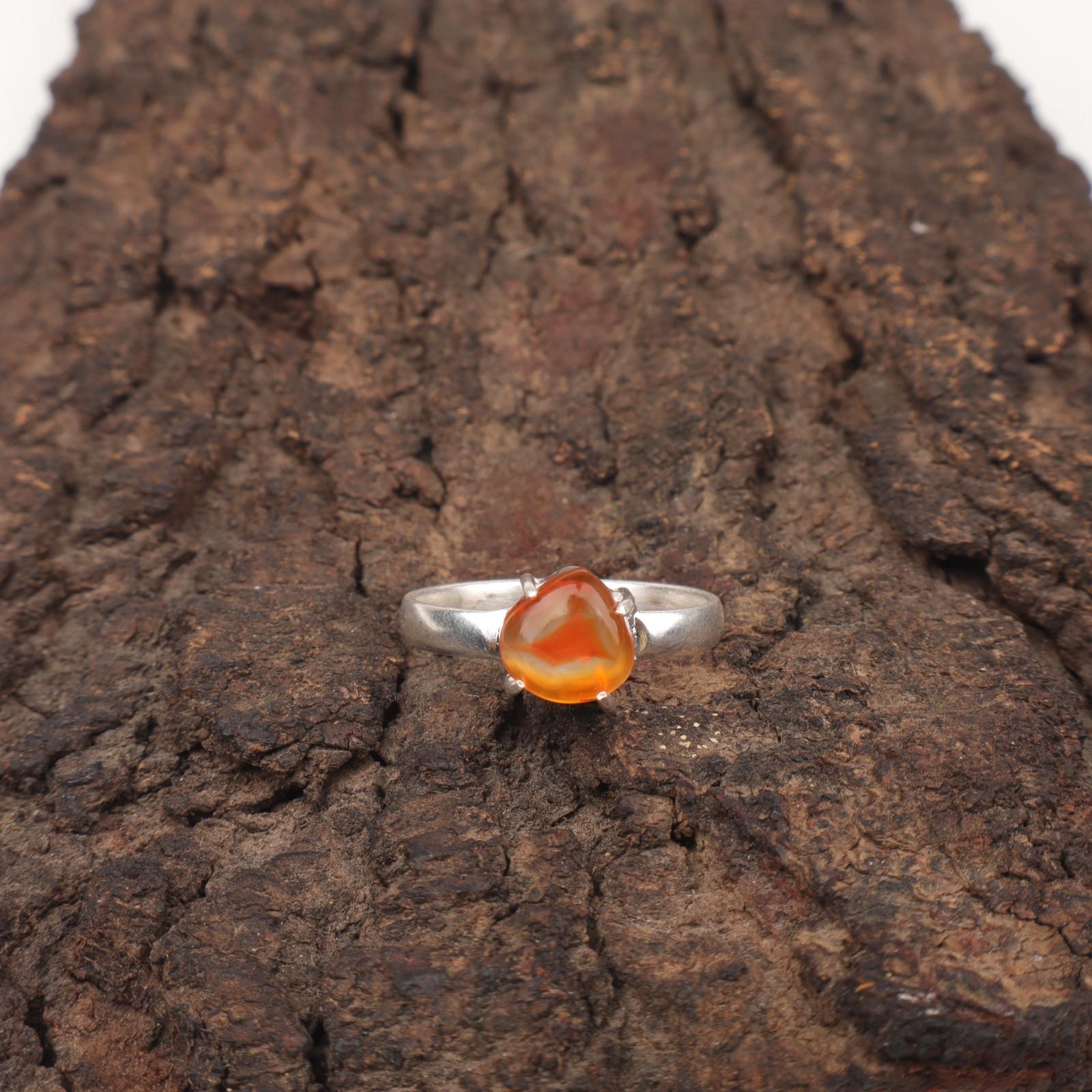 

Натуральный сердолик стерлинговое серебро модный подарок на годовщину эффектное свадебное кольцо RR-43-24 4