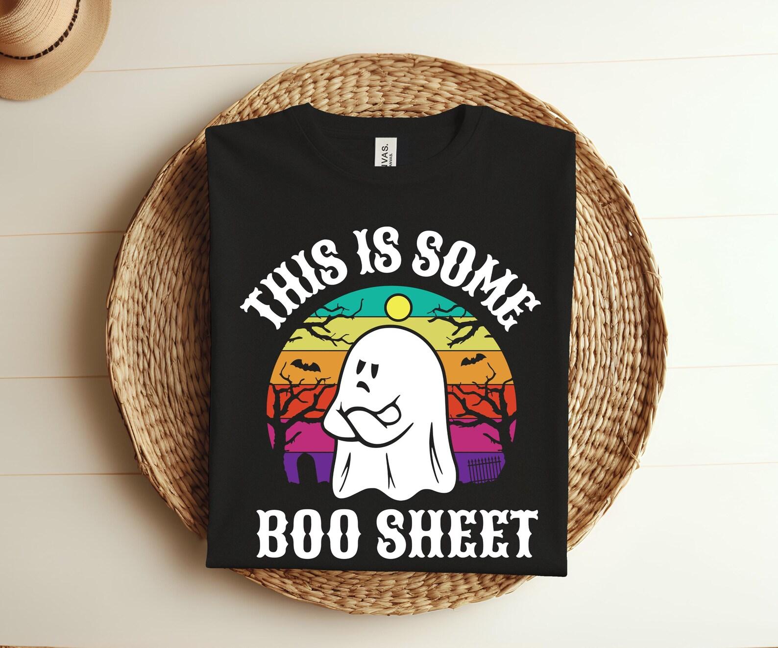 This is Some Boo Sheet Ghost Funny Halloween T-Shirt, Funny Scary Ghost Skeleton Scary Trick Or Treat Outfit   Halloween Costume Tee 120