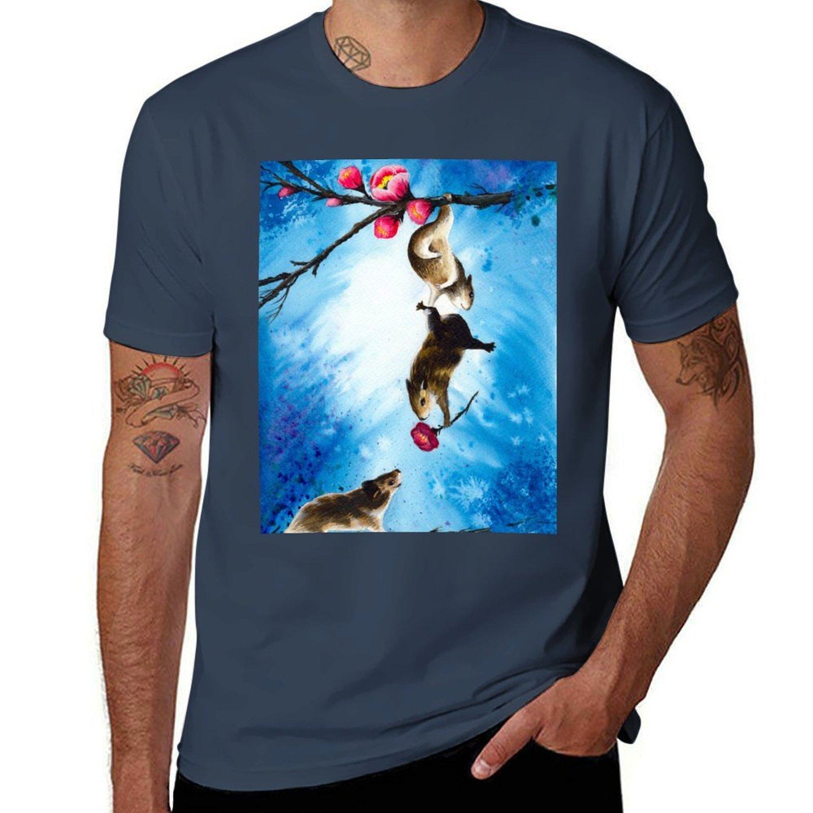 Watercolor funny hamsters TShirt Lightweight Sport Basic TShirt S