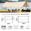 Fengqiying Outdoor Camping Sunshade Rainproof Silver Tarp (High-End)