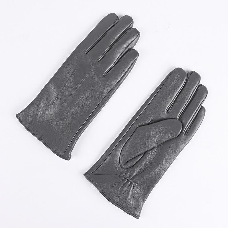Women's Colored Sheepskin Fingerless Riding Gloves - Warm Fleece Lined for Autumn/Winter
