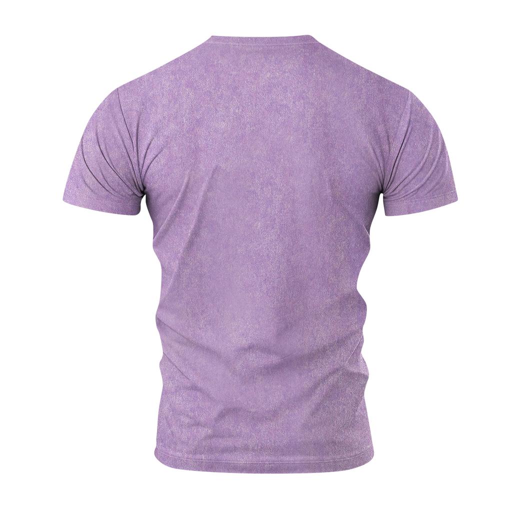Men's Round Neck Printed T-Shirt Casual Sports Short-Sleeve Top