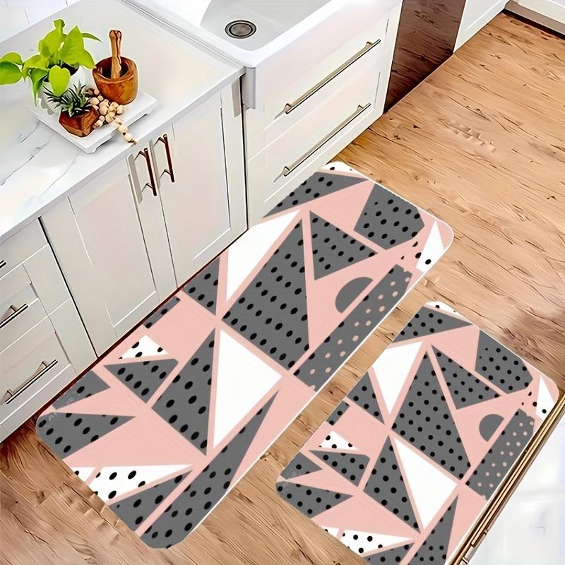 1PC Geometric Pattern Kitchen Rug Non-Slip Door Mat Pop design Bathroom Rug Bath Mat Carpet for Home Sink Laundry Decoreeree