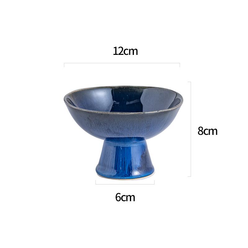 Keramikschale mit hohem Fuß, Retro-Ofenwechsel, Eisschale, Dessertschale, Joghurtbecher, Molekularküche, kreatives Hotelgeschirr