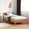 VidaXL Bed Frames and Headboards, Single Bed with Slat Base, Adult Bed, Bedroom Furniture, Modern, Wax Brown 842761