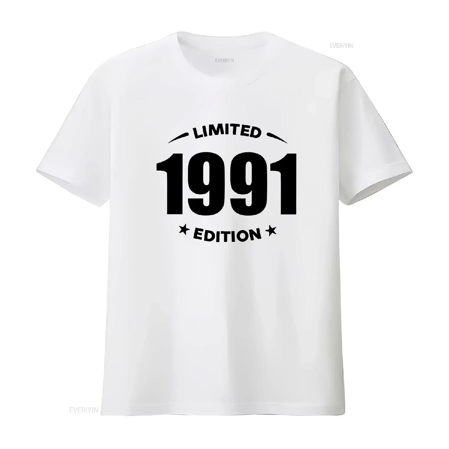 

31st birthday shirt 1991 31 gift limited edition vintage Washed designer clothes Soft Slightly Comfortable Unisex Casual XXXXXL білий