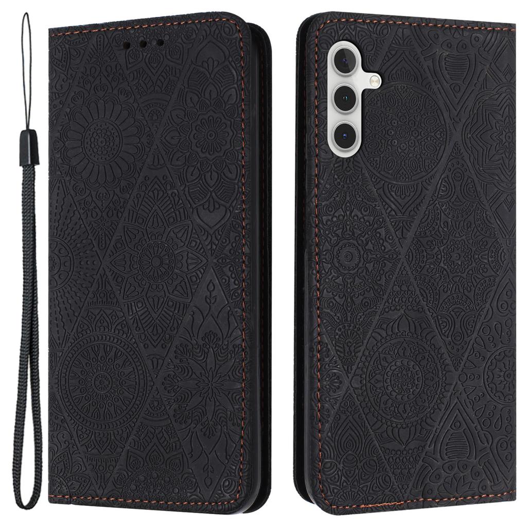 Magnetyczne etui na telefon Samsung Galaxy A35 5G z nadrukowanym skórzanym portfelem PU