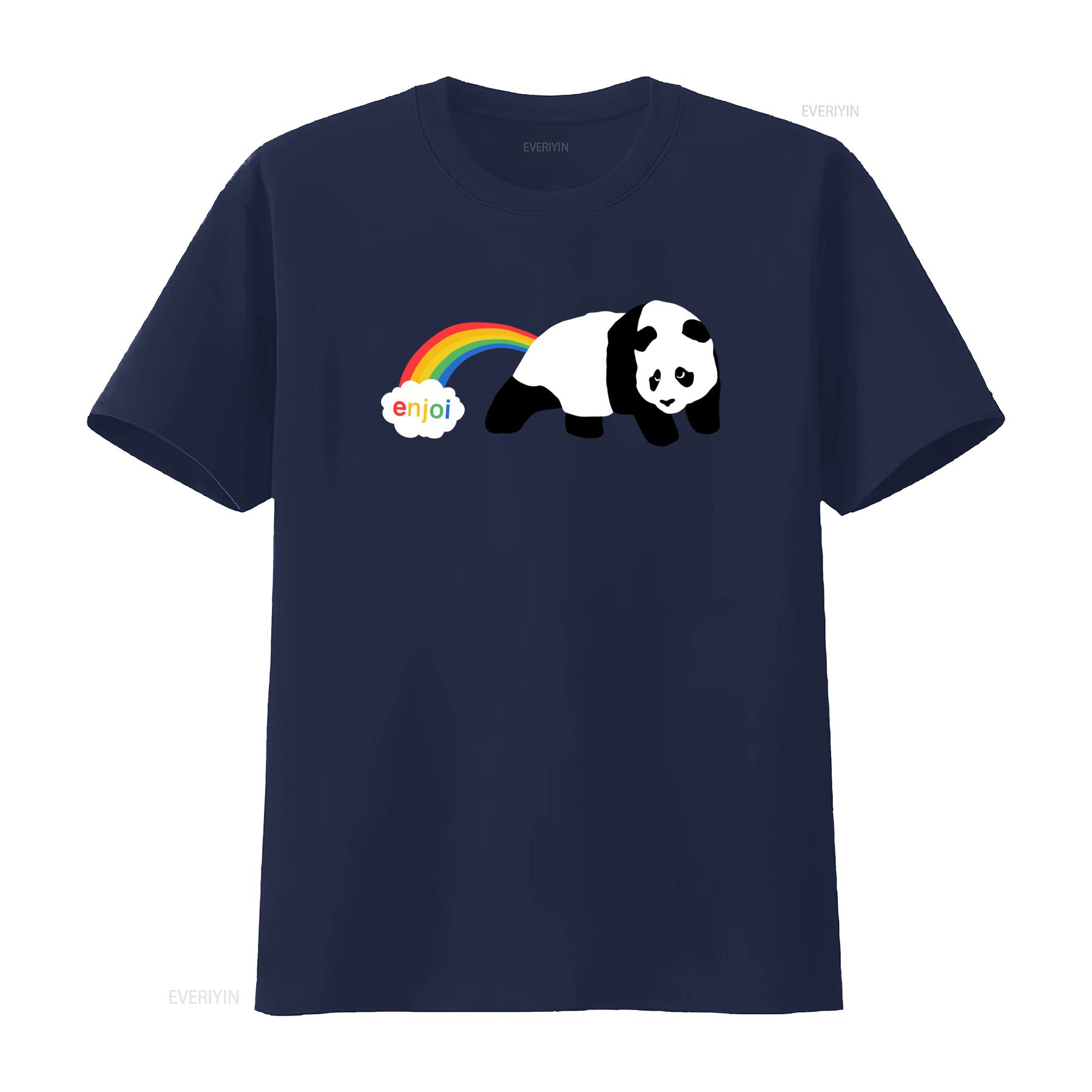

2000s Vintage Enjoi Skateboard Panda Rainbow T Shirt Size M vintage Washed Slightly homme Stylish Versatile Soft Unisex Casual 2XL