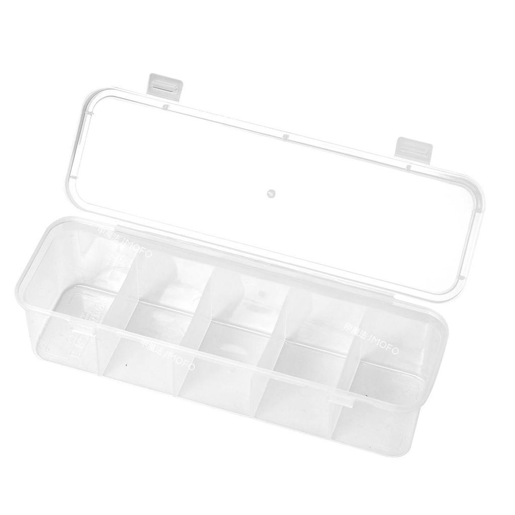 Large-Capacity Dustproof Nail Art Storage Box with Buckle and Clear Lid