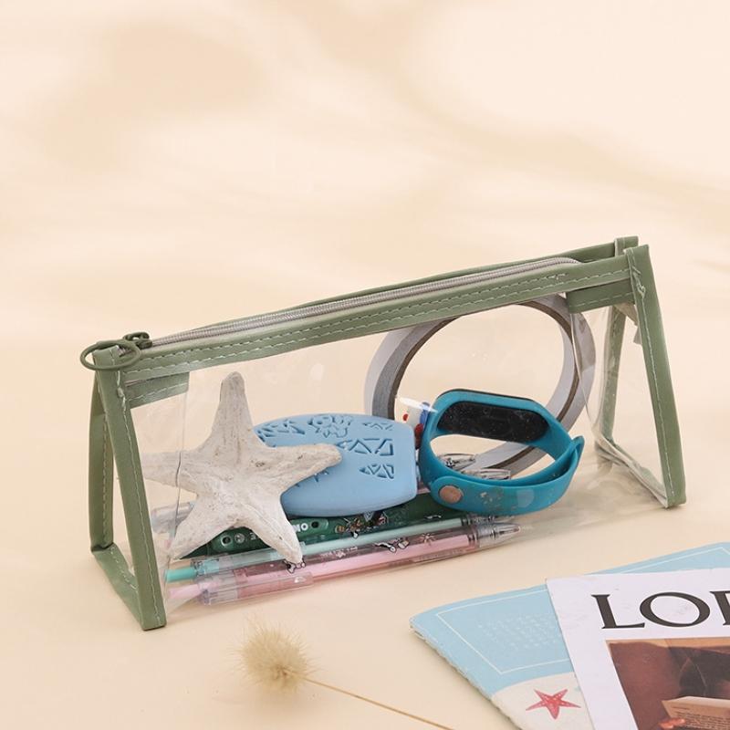 1 peça bolsa de papelaria grande capacidade com zíper para estudantes do ensino fundamental bolsa de papelaria portátil à prova d'água