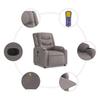 Electric Massage Chair Taupe Fabric