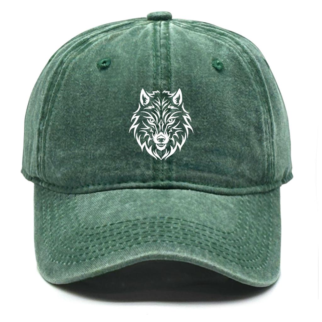 White Wolf's Head Adjustable Baseball Caps Trucker Cap Buckle Stylish Snapback Baseball Cap Perfect For Outdoor Sports