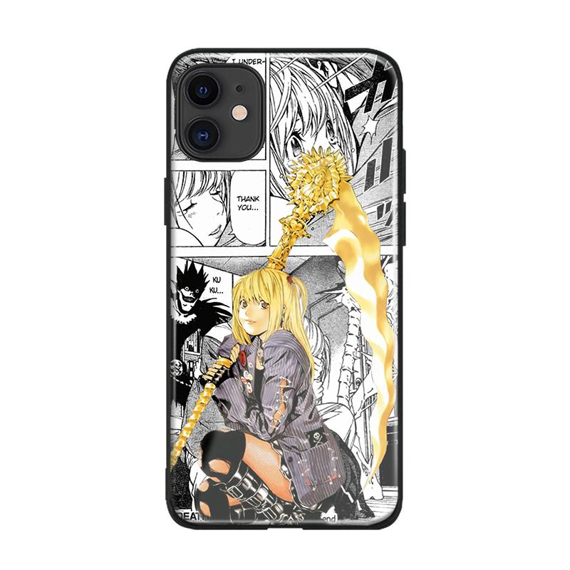 

Yagami Misa Mello L Death Note Anime Soft Tpu Glass Phone Case для IPhone SE 6 7 8 Plus X Xr Xs 11 12 13 Mini Pro Max Samsung iPhone 12 Pro&Glossy Glass