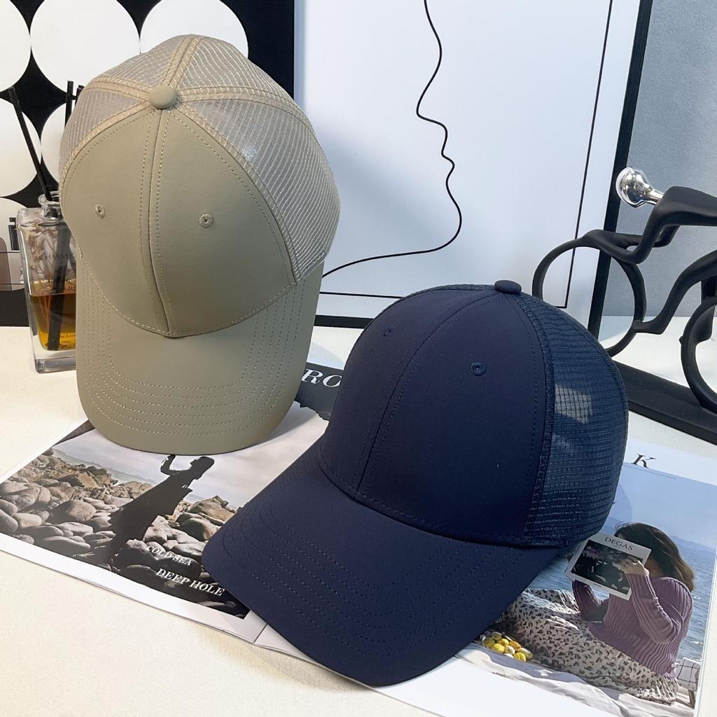 Hat Men'S Spring And Summer Brim Sun Protection Visor Quick-Drying Baseball Cap Big Head Circumference Peaked Cap Men