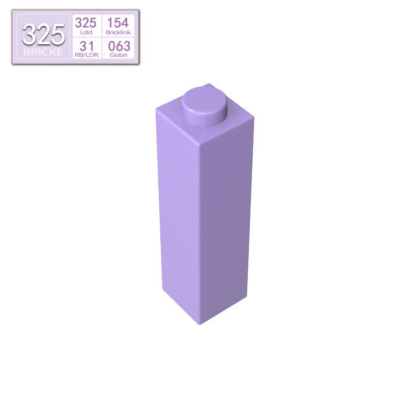 

BRICKE 1x1x3 Brick, Lego-Compatible, 14716 MOC Loose Parts for Building Blocks Education. 50g (~42pcs)