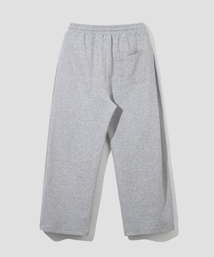 AGOD Side Pleat Curved Sweatpants [Gray]