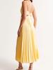 2024 Summer Elegant V-Neck Sleeveless Backless Pleated Dress for Women