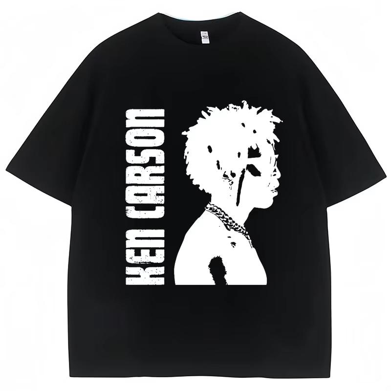Popular Rapper Ken Carson Playboi Carti T Shirts Opium Destroy Lonely Gothic Punk T Shirts Men Women Pure Cotton Tees Streetwear