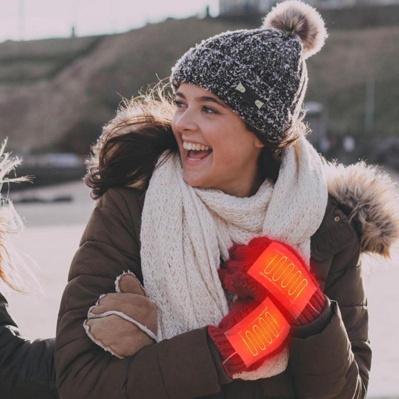 2 In 1 USB Heating Cloth Pad For Gloves Carbon Fiber Electric Heated Pad Keep Hands Warm Cushion For Winter Warming