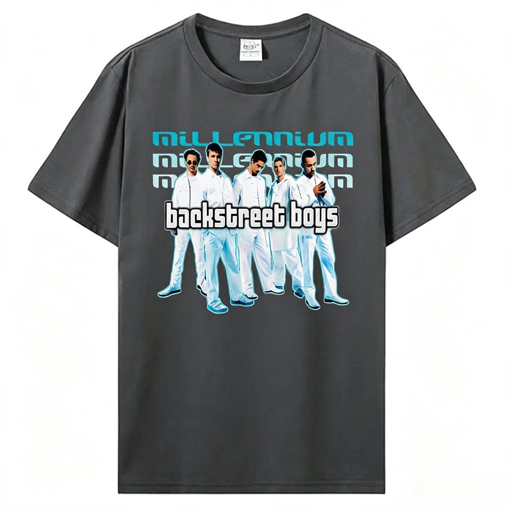 Backstreet Boys Millennium Tour Music Vintage T-shirt Men's and Women's Hipster Popular Tops Summer Fashion Streetwear Tees Gift