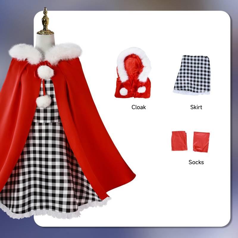 How The Stole Christmas Cosplay Role Play Halloween Party Red Fashion