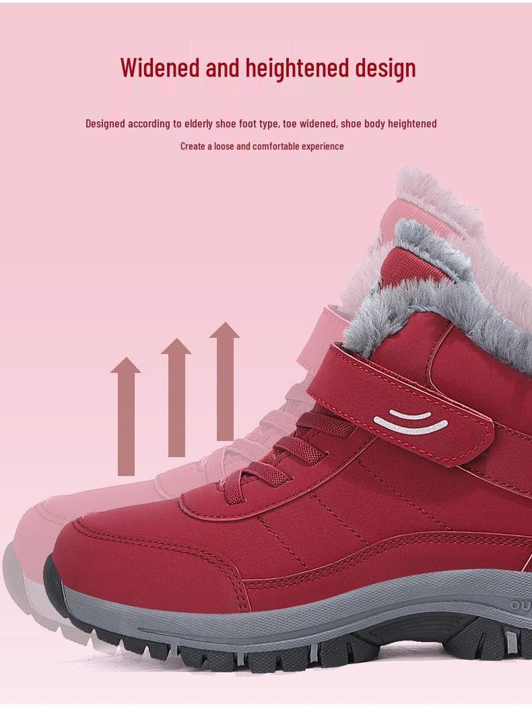 Men's and Women's Winter Cotton Snow Boots: Thickened, Warm, Short Boots for Seniors