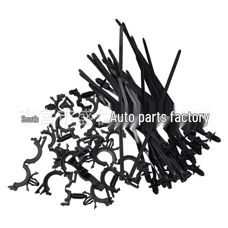 Push-Mount Cable Zipper Ties and Clips for Automotive Wiring