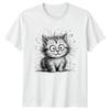 Lustiges T Shirt Leicht Abgelenkt Von Katzen Unordentliche Haare Katze Tiere Haustiere Vintage