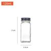 120ml Acacia Wood & Glass Seasoning Jars - 4oz, Square, Set of 24 for Pepper & Spices