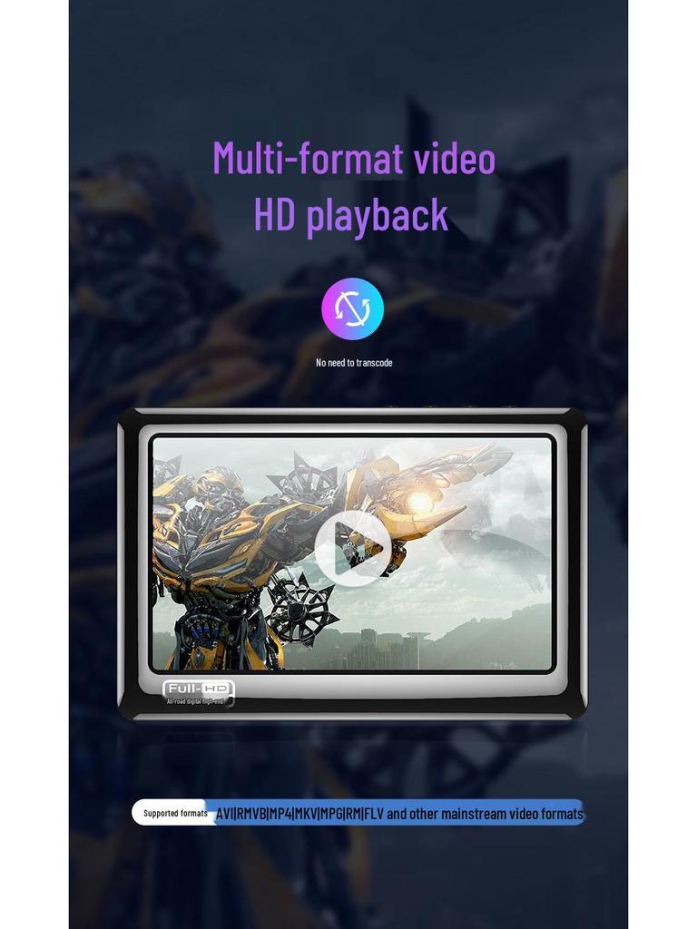 V2 4,3-Zoll HD Kapazitiver Touchscreen MP5/MP4-Player mit MP3- und E-Book-Unterstützung