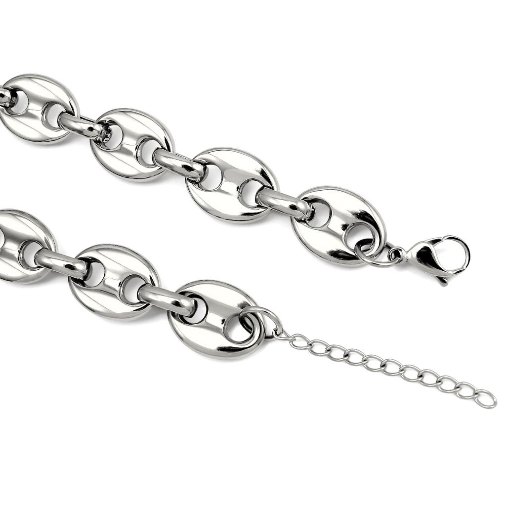 PVD 18K Gold Plated Kaffeebohnen Gliederkette Anhänger Halskette Statement Edelstahl Schweinenase Klobige Halsketten Bankett Schmuck