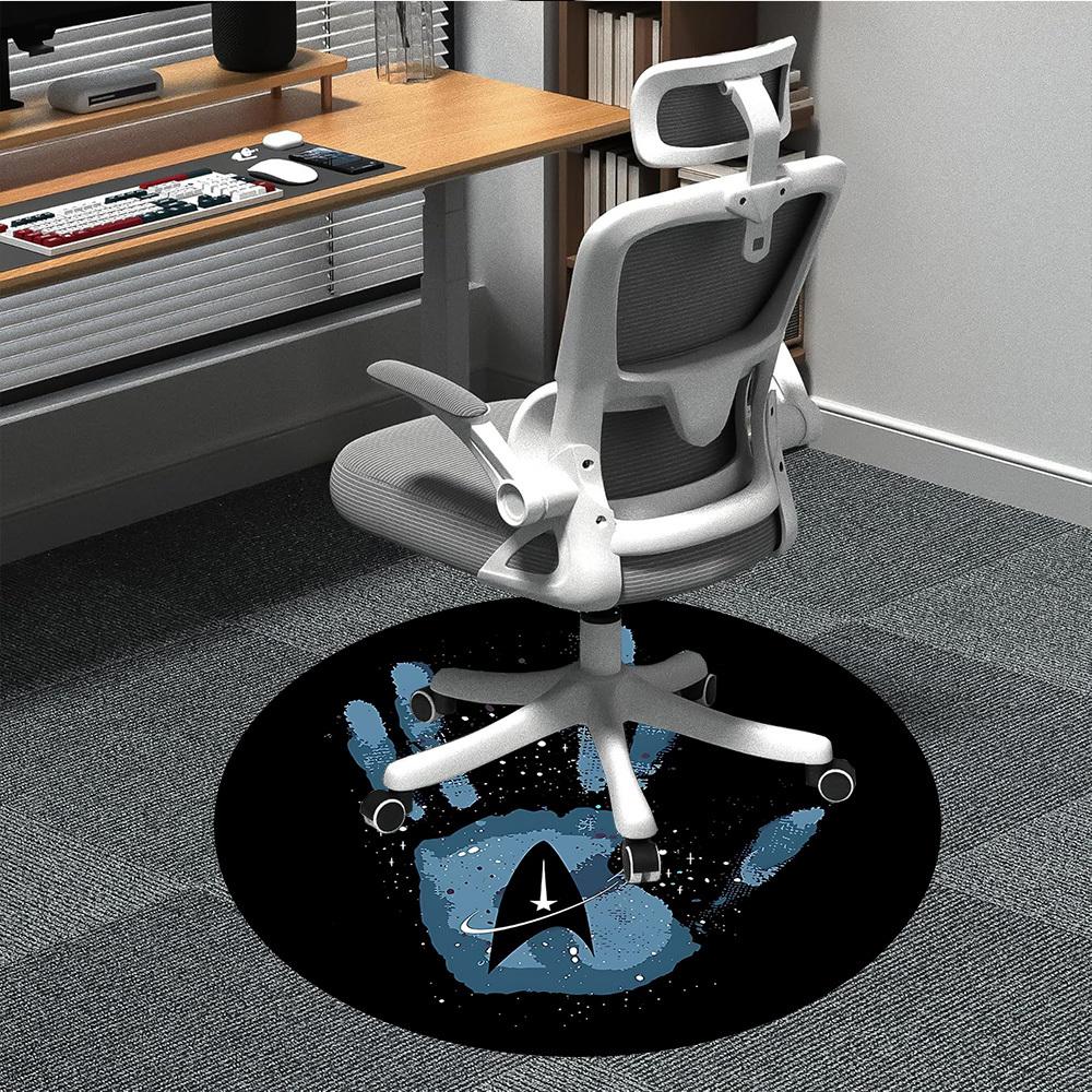 

1pcStar Trek Office Round Area Rug, Indoor Mat Suitable For Office,Bedroom Living Room Home Decor, Room Deco a0928109 80cm by 80cm