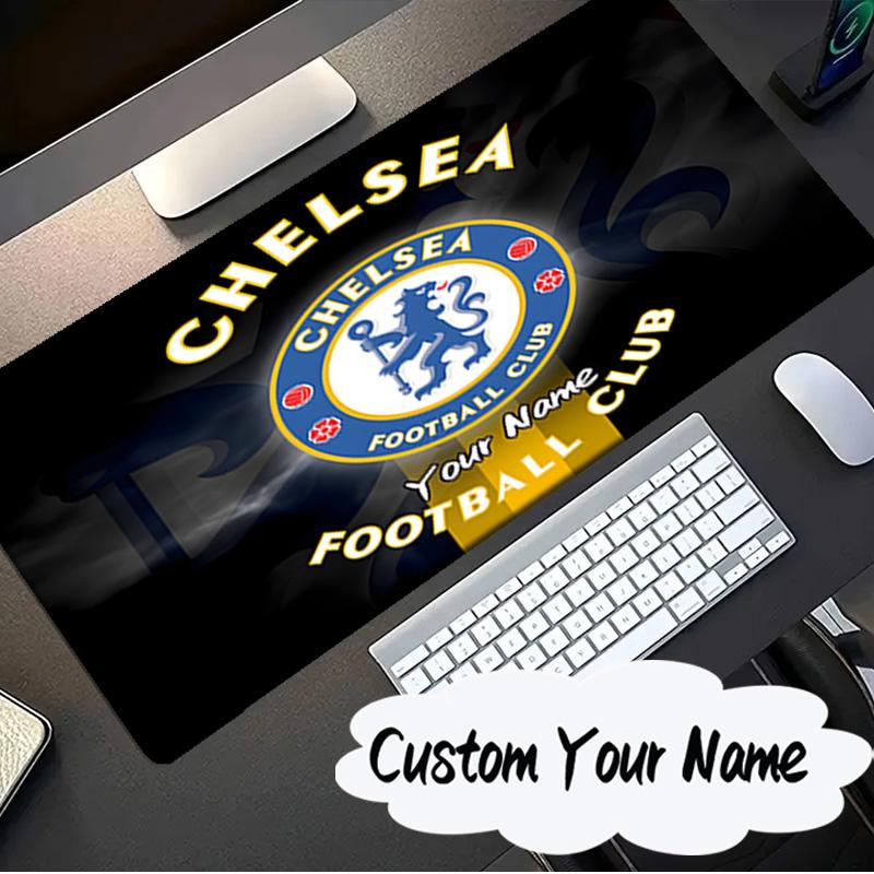 Custom Name Mouse Pad Chelsea Football Club Crest Mouse Pad, Gaming Mouse Pad, Keyboard Pad, Desk Decor for Computer Notebook Fan Birthday Gift