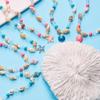 Summer Ocean Series Seashell Necklace - Fashionable Blue and Pink Beach Clavicle Chain Jewelry for Women